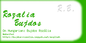 rozalia bujdos business card