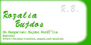 rozalia bujdos business card